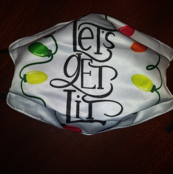 Face mask, Holiday Face mask,lets get lit mask - Picture 2 of 4
